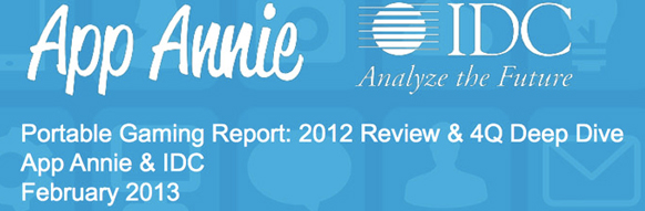 Etude App Annie + Idc : Portable Gaming Report: 2012 Review & 4Q Deep Dive